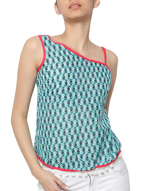 single shoulder neck top - 13500509 - Very Small Image - 1