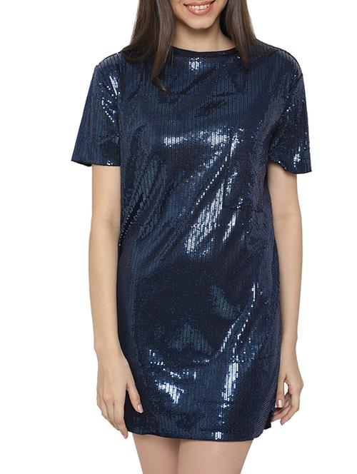 navy blue sequined dress - 13500586 - Very Small Image - 1