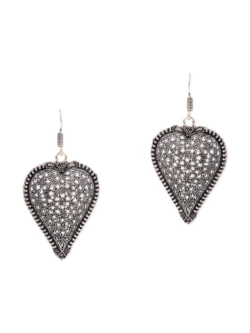 silver metal drop earrings - 13502102 - Very Small Image - 1