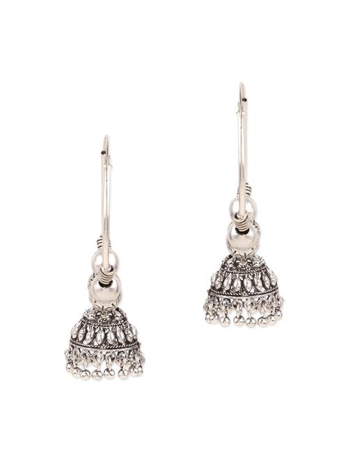 silver metal hoop earring - 13502106 - Very Small Image - 1