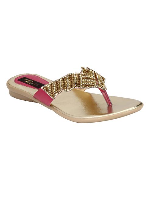 pink leatherette toe separator sandals - 13533623 - Very Small Image - 1