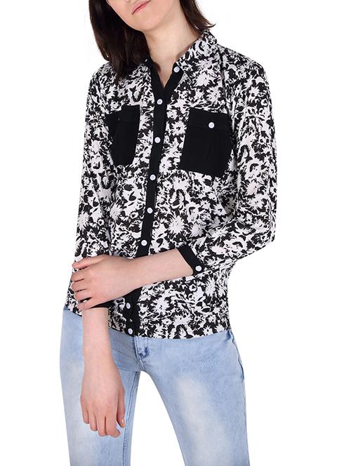 black monochrome rayon shirt - 13538259 - Very Small Image - 1