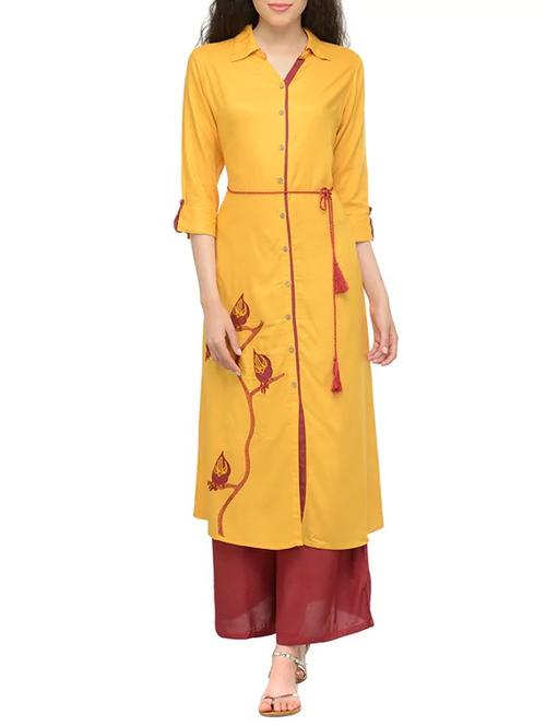 women's straight kurta - 13549943 - Very Small Image - 1