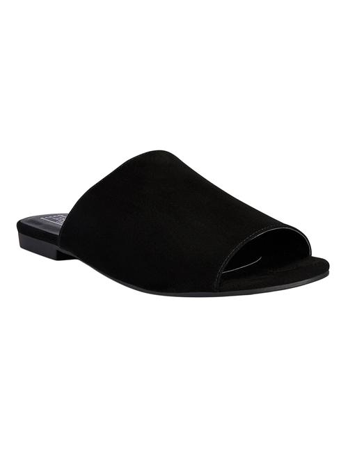 black leatherette flip flops - 13550609 - Very Small Image - 1