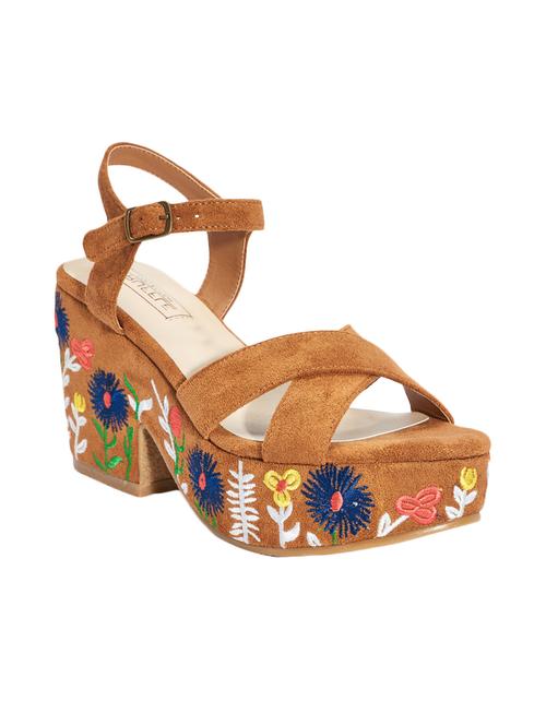 tan ankle strap wedge - 13551023 - Very Small Image - 1