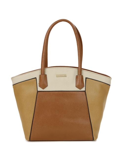 tan leatherette (pu) handbag - 13552695 - Very Small Image - 1