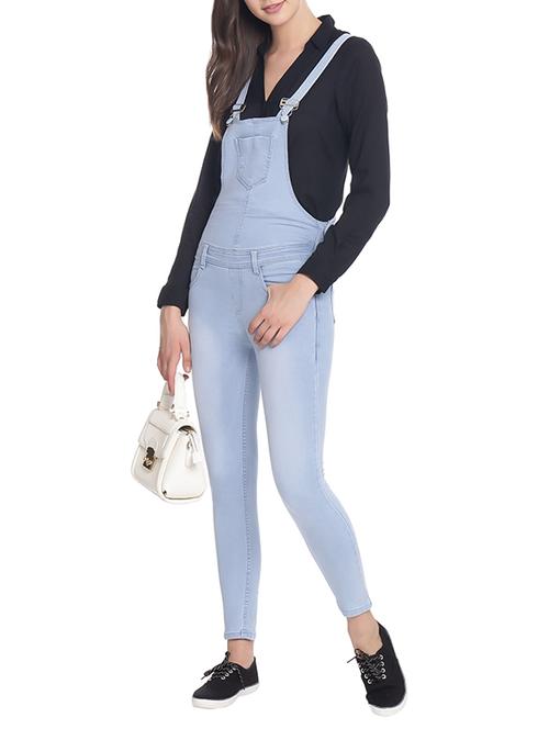 stone washed denim dungaree - 13552868 - Very Small Image - 1