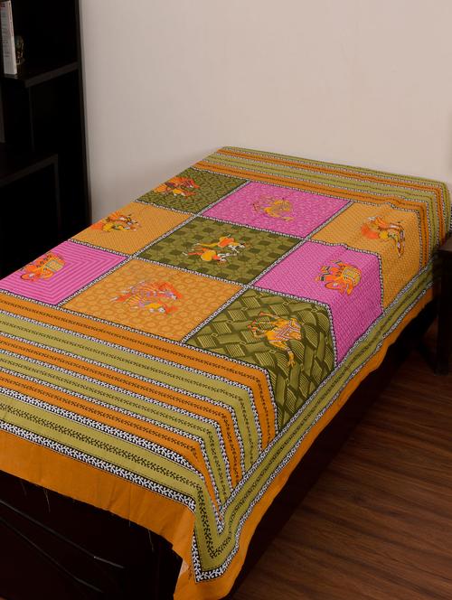 chokor jaipuri cotton single bedsheet - 13553456 - Very Small Image - 1