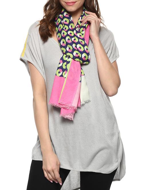 multi colored viscose stole - 13554224 - Very Small Image - 1