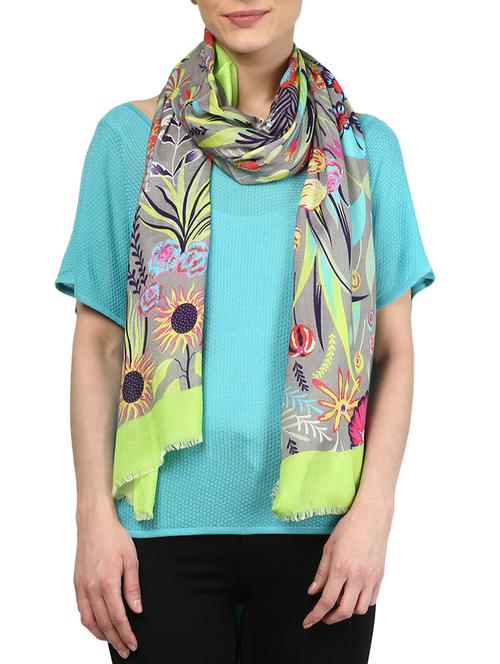 multi colored viscose stole - 13554227 - Very Small Image - 1