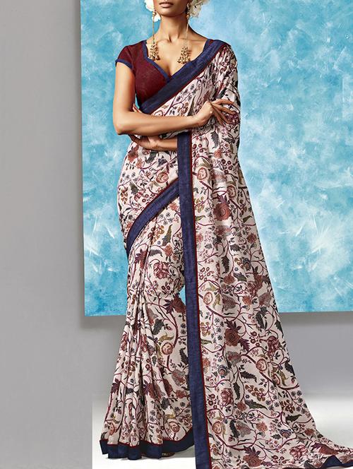 multi colored cotton printed saree - 13556879 - Very Small Image - 1