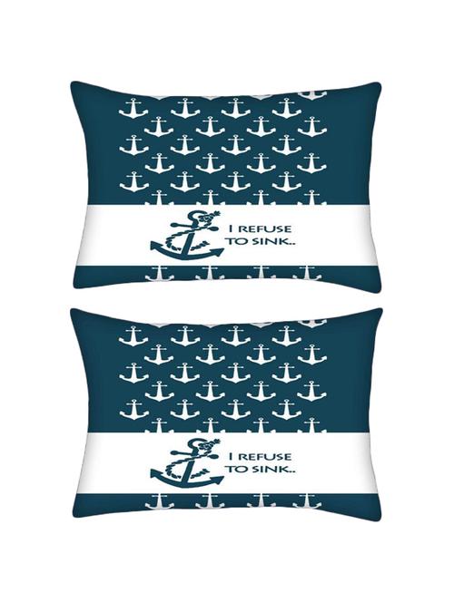 snoogg pack of two i refuse to sink rectangle toss throw pillow cushion cover decoarative pillow case 14 x 07" - 13570600 - Very Small Image - 1