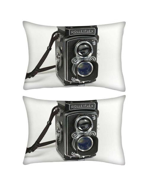 snoogg pack of two my roller camera rectangle toss throw pillow cushion cover decoarative pillow case 14 x 07" - 13570862 - Very Small Image - 1