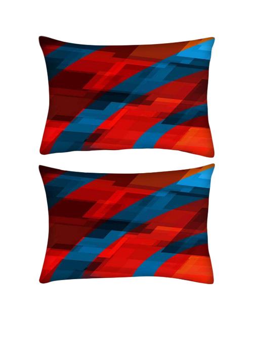 snoogg pack of two distorted vibe 2405 rectangle toss throw pillow cushion cover decoarative pillow case 14 x 07" - 13570904 - Very Small Image - 1