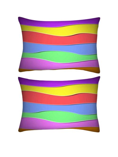snoogg pack of two zoom wave 2419 rectangle toss throw pillow cushion cover decoarative pillow case 14 x 07" - 13570915 - Very Small Image - 1