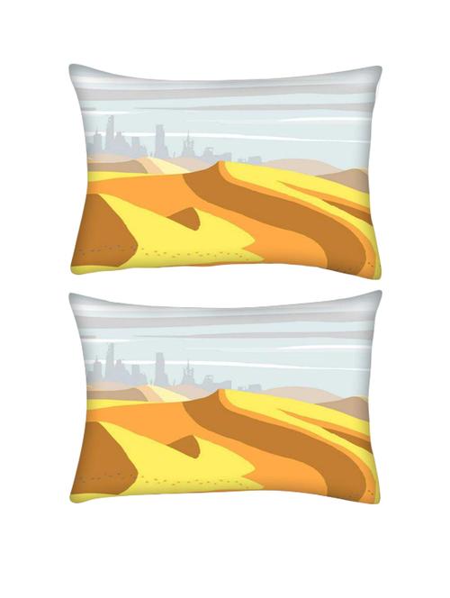 snoogg pack of two sahara desert digital 2483 rectangle toss throw pillow cushion cover decoarative pillow case 14 x 07" - 13570975 - Very Small Image - 1
