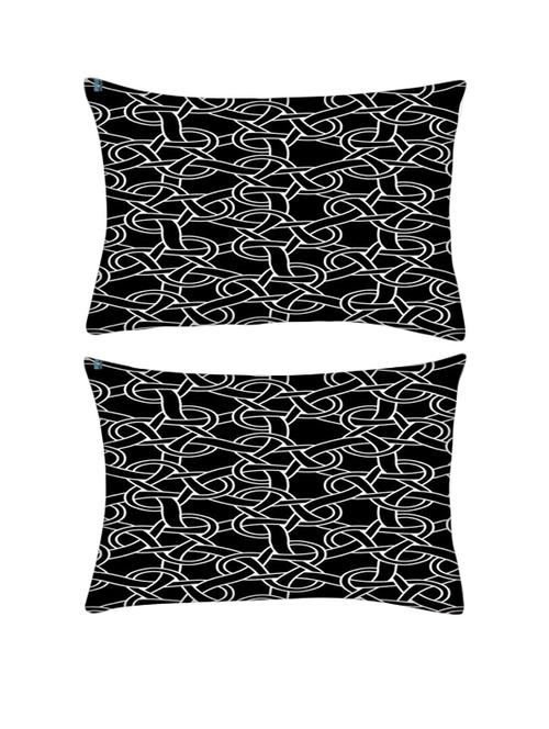 snoogg pack of two weird pattern 2507 rectangle toss throw pillow cushion cover decoarative pillow case 14 x 07" - 13570991 - Very Small Image - 1