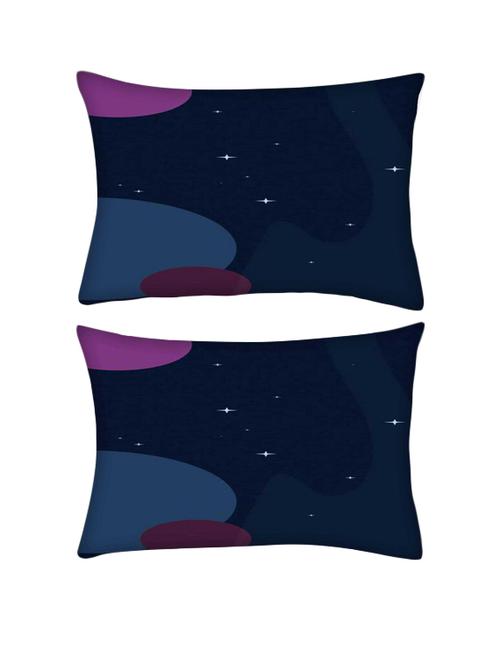 snoogg pack of two night starts 2521 rectangle toss throw pillow cushion cover decoarative pillow case 14 x 07" - 13571001 - Very Small Image - 1