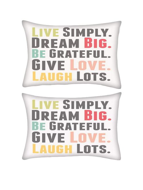 snoogg pack of two live big 2529 rectangle toss throw pillow cushion cover decoarative pillow case 14 x 07" - 13571008 - Very Small Image - 1