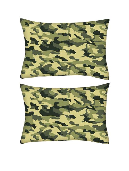 snoogg pack of two camo green military 2764 rectangle toss throw pillow cushion cover decoarative pillow case 14 x 07" - 13571150 - Very Small Image - 1