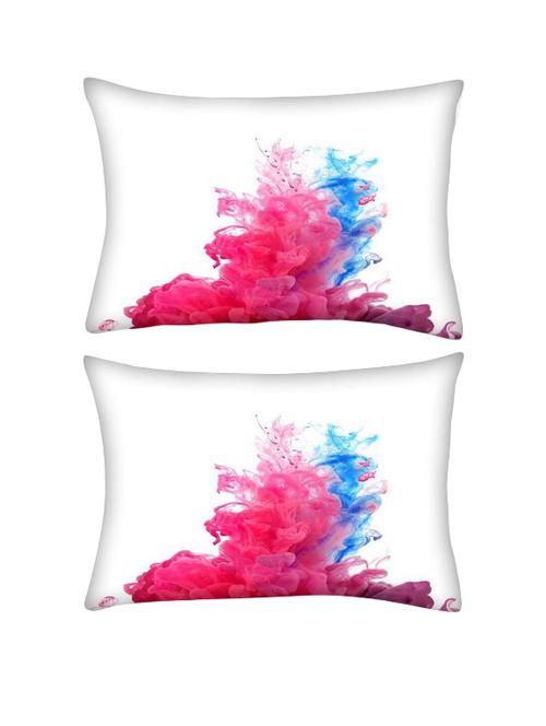 snoogg pack of two colour burst rectangle toss throw pillow cushion cover decoarative pillow case 14 x 07" - 13571247 - Very Small Image - 1