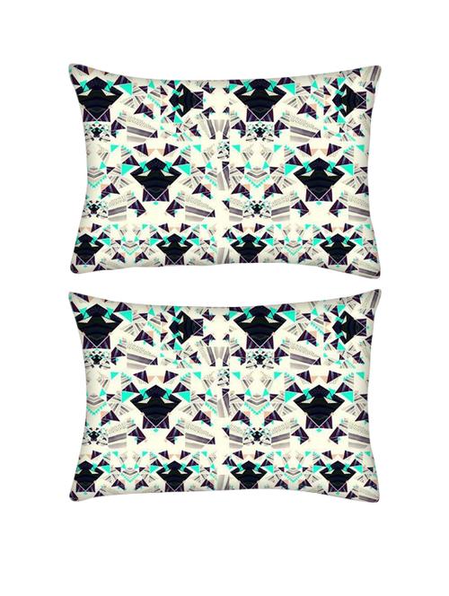 snoogg pack of two diamond abstract pattern rectangle toss throw pillow cushion cover decoarative pillow case 14 x 07" - 13571251 - Very Small Image - 1