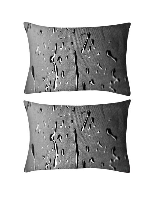 snoogg pack of two drops texture rectangle toss throw pillow cushion cover decoarative pillow case 14 x 07" - 13571404 - Very Small Image - 1