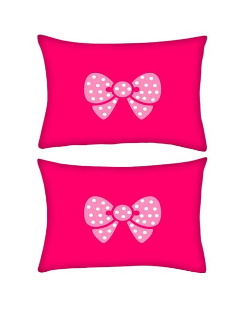 snoogg pack of two cute bow rectangle toss throw pillow cushion cover decoarative pillow case 14 x 07" - 13571414 - Very Small Image - 1