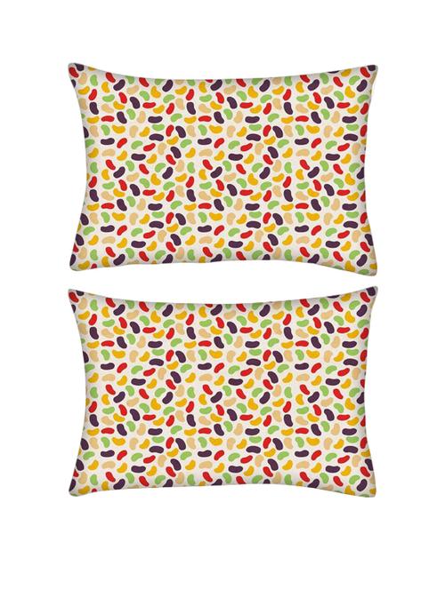 snoogg pack of two gloss candy pattern rectangle toss throw pillow cushion cover decoarative pillow case 14 x 07" - 13571432 - Very Small Image - 1