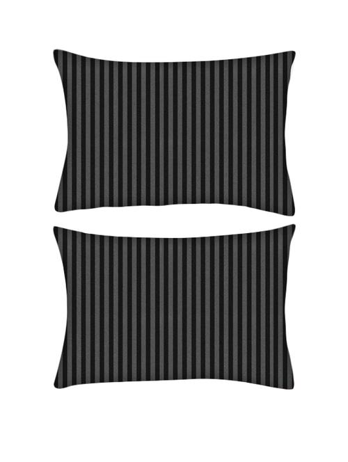 snoogg pack of two grey lines rectangle toss throw pillow cushion cover decoarative pillow case 14 x 07" - 13571495 - Very Small Image - 1