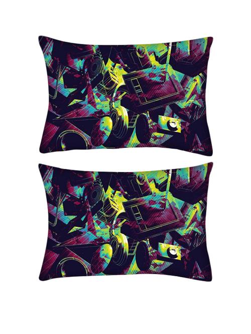 snoogg pack of two camera life rectangle toss throw pillow cushion cover decoarative pillow case 14 x 07" - 13571521 - Very Small Image - 1