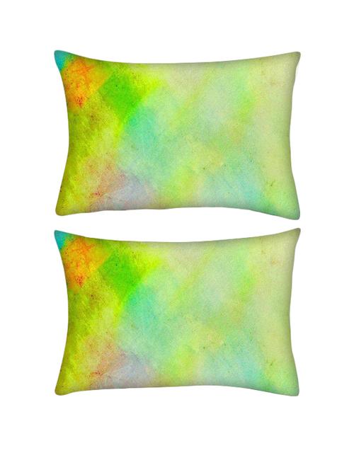 snoogg pack of two light strokes rectangle toss throw pillow cushion cover decoarative pillow case 14 x 07" - 13571532 - Very Small Image - 1