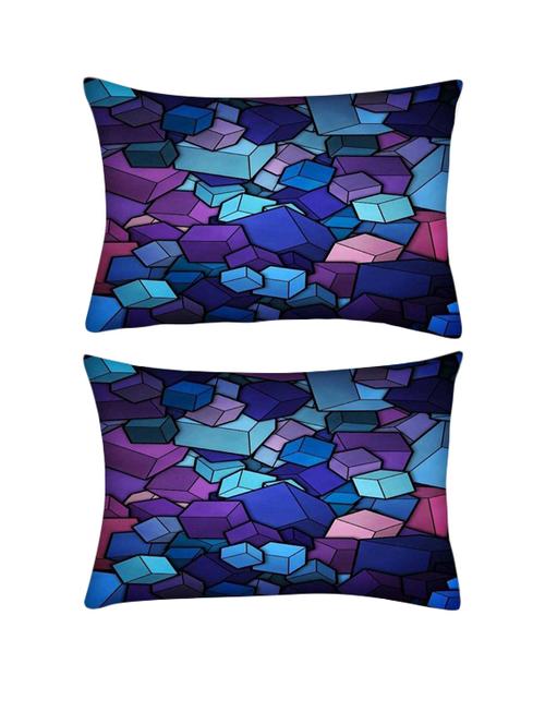 snoogg pack of two square shapes rectangle toss throw pillow cushion cover decoarative pillow case 14 x 07" - 13571541 - Very Small Image - 1