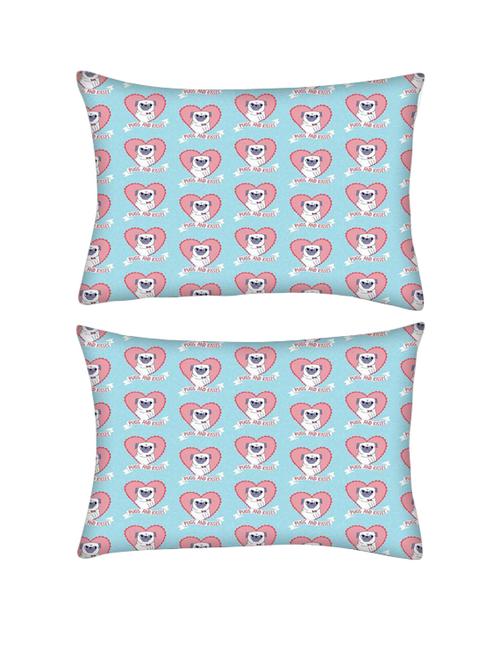 snoogg pack of two pugs and kisses cute rectangle toss throw pillow cushion cover decoarative pillow case 14 x 07" - 13571584 - Very Small Image - 1
