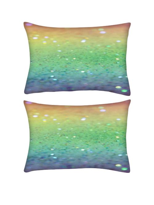 snoogg pack of two rainbow crystals rectangle toss throw pillow cushion cover decoarative pillow case 14 x 07" - 13571597 - Very Small Image - 1