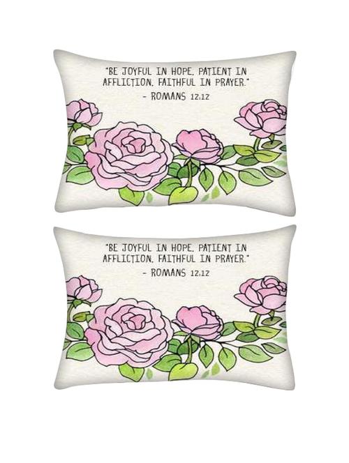 snoogg pack of two the roman word rectangle toss throw pillow cushion cover decoarative pillow case 14 x 07" - 13571599 - Very Small Image - 1