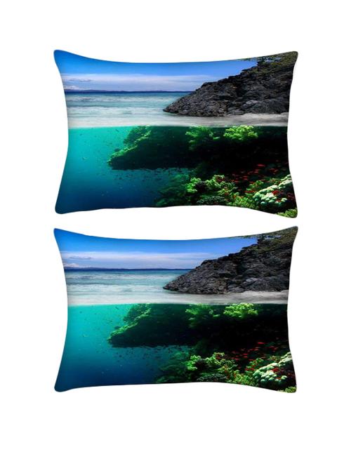 snoogg pack of two beauty inside rectangle toss throw pillow cushion cover decoarative pillow case 14 x 07" - 13571631 - Very Small Image - 1