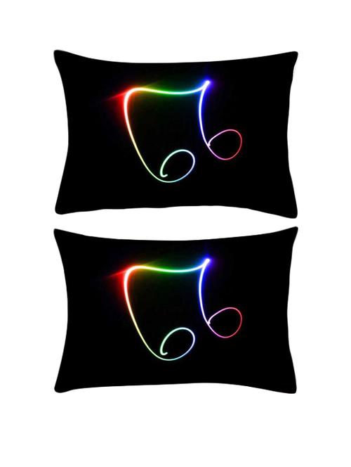 snoogg pack of two music rectangle toss throw pillow cushion cover decoarative pillow case 14 x 07" - 13571661 - Very Small Image - 1