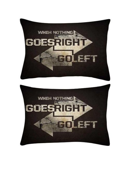 snoogg pack of two go right go left rectangle toss throw pillow cushion cover decoarative pillow case 14 x 07" - 13571670 - Very Small Image - 1