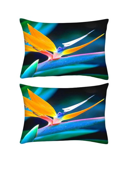 snoogg pack of two flower zoo rectangle toss throw pillow cushion cover decoarative pillow case 14 x 07" - 13571715 - Very Small Image - 1