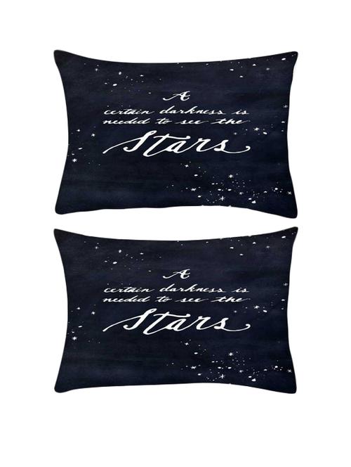 snoogg pack of two darkness to see the stars rectangle toss throw pillow cushion cover decoarative pillow case 14 x 07" - 13571721 - Very Small Image - 1