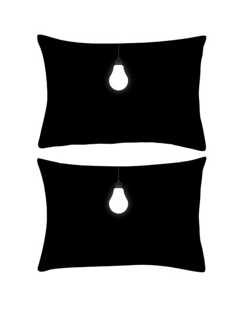 snoogg pack of two you bulb rectangle toss throw pillow cushion cover decoarative pillow case 14 x 07" - 13571723 - Very Small Image - 1