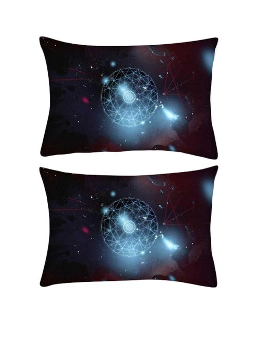 snoogg pack of two nebula spectrum rectangle toss throw pillow cushion cover decoarative pillow case 14 x 07" - 13571728 - Very Small Image - 1