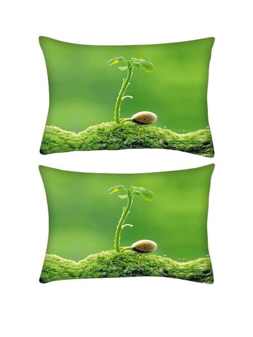 snoogg pack of two snail life rectangle toss throw pillow cushion cover decoarative pillow case 14 x 07" - 13571732 - Very Small Image - 1