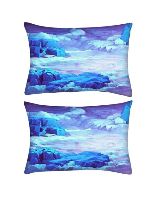 snoogg pack of two crystal earth rectangle toss throw pillow cushion cover decoarative pillow case 14 x 07" - 13571737 - Very Small Image - 1