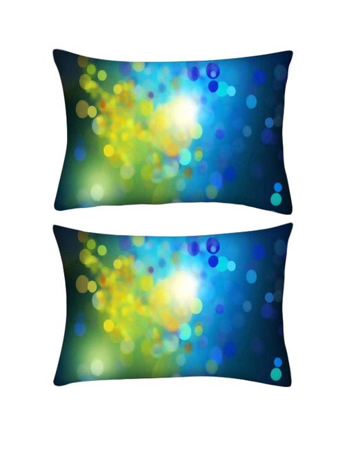 snoogg pack of two colourful bubbles rectangle toss throw pillow cushion cover decoarative pillow case 14 x 07" - 13571742 - Very Small Image - 1