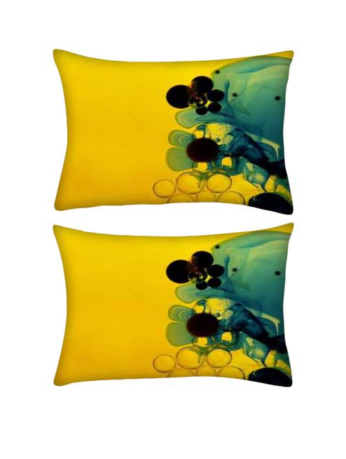 snoogg pack of two aqua rectangle toss throw pillow cushion cover decoarative pillow case 14 x 07" - 13571781 - Very Small Image - 1