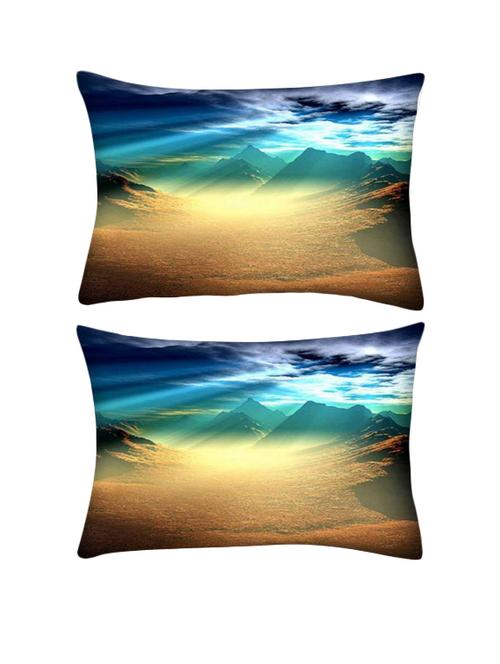snoogg pack of two new world sunshine rectangle toss throw pillow cushion cover decoarative pillow case 14 x 07" - 13571806 - Very Small Image - 1
