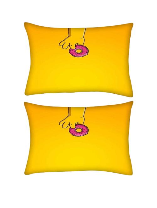 snoogg pack of two i want donut rectangle toss throw pillow cushion cover decoarative pillow case 14 x 07" - 13571810 - Very Small Image - 1