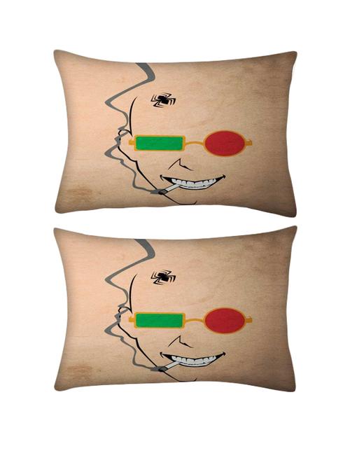 snoogg pack of two naughty minimal rectangle toss throw pillow cushion cover decoarative pillow case 14 x 07" - 13571812 - Very Small Image - 1
